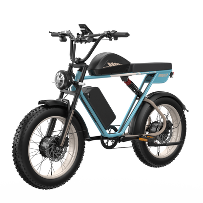MOOBELO E10 Dual-Motor Fat Tire Ebike: 160-Mile Range, 2600W Power